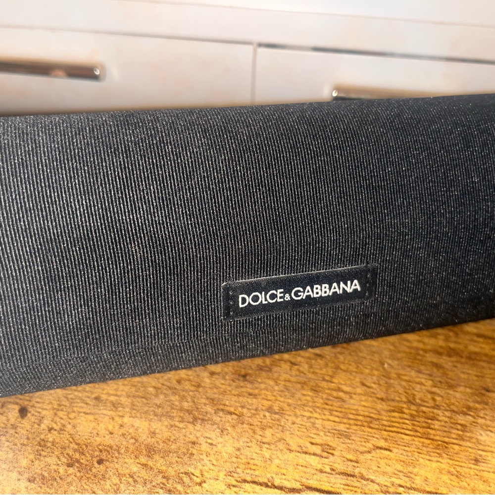 Dolce & Gabbana Black Fabric Logo Sunglasses/Eyeglasses Case